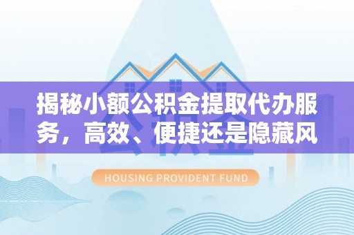 蚌山揭秘小额公积金提取代办服务，高效、便捷还是隐藏风险？