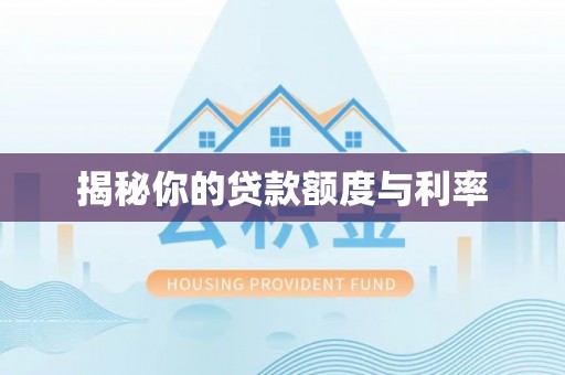 蚌山揭秘你的贷款额度与利率